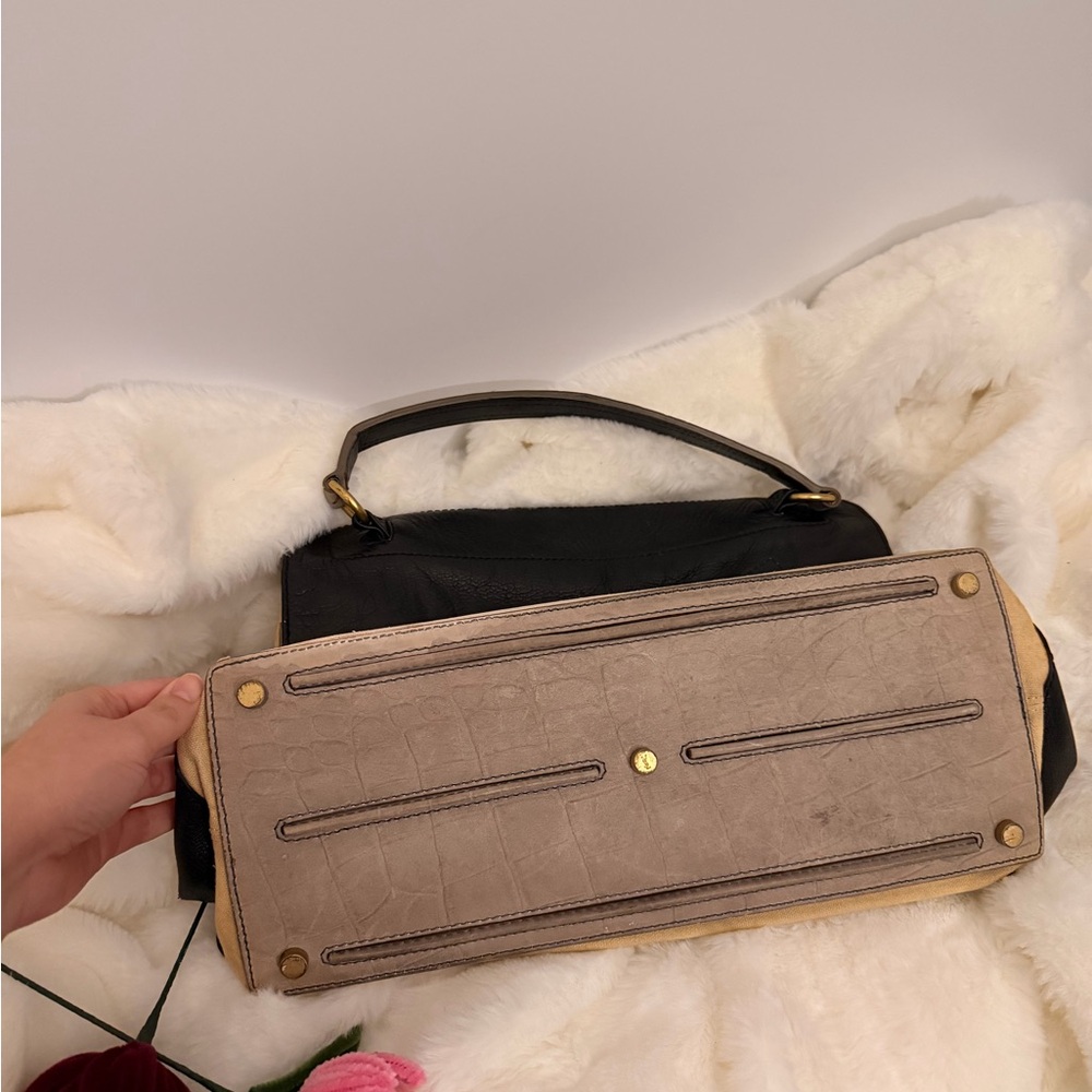 Yves Saint Laurent Black and Tan Satchel - Picture 11 of 15